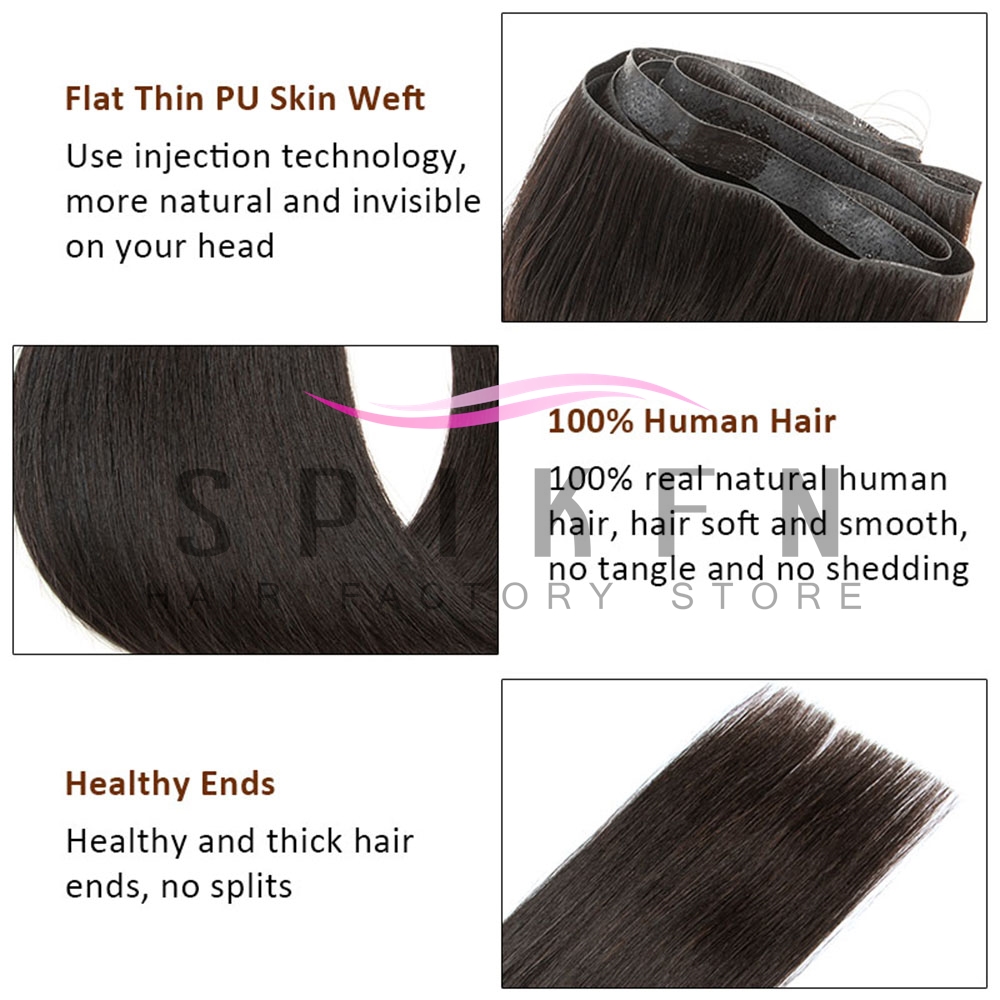 SPIKFN Long Tape Weft Human Ha - đánh giá và giá Invisible Tape In Extensions Real Hair