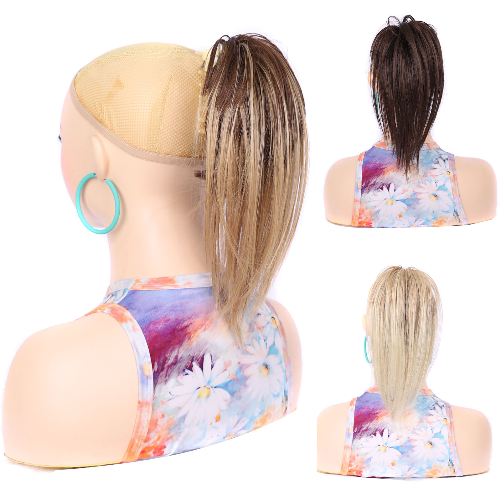 Synthetic Claw Clip in Ponytai - đánh giá và giá Claw Clip Messy Bun Hair Piece