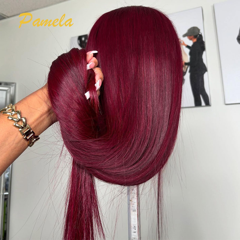 Super Double Drawn Burgundy Co - đánh giá và giá Human Hair Wigs