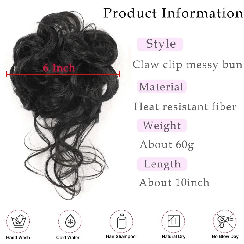 Messy Hair Bun Hair pieces for - đánh giá và giá Claw Clip Messy Bun Hair Piece