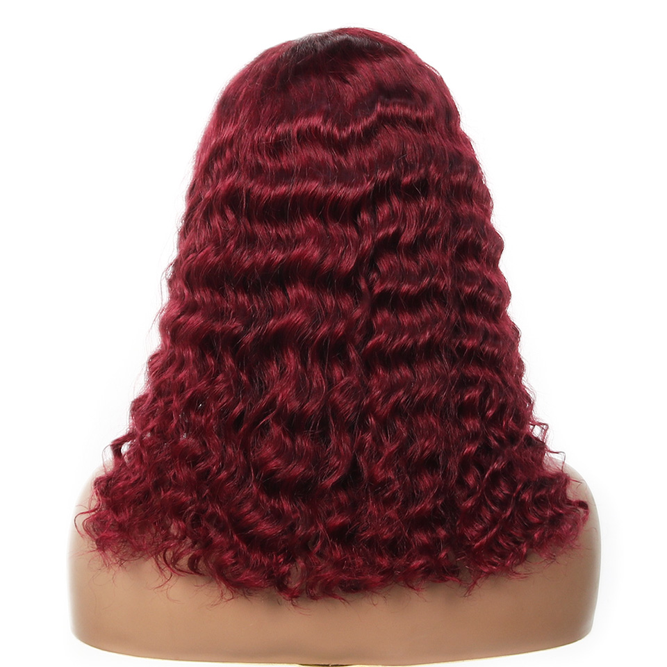 99j Burgundy Deep Bob Wig Huma - đánh giá và giá Glueless Wear And Go Human Hair Wig