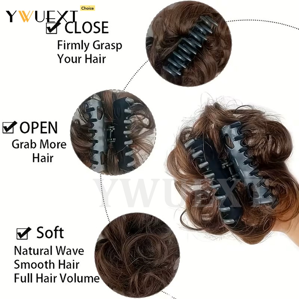40g/pack Claw Clip in Hair Bun - đánh giá và giá Claw Clip Messy Bun Hair Piece