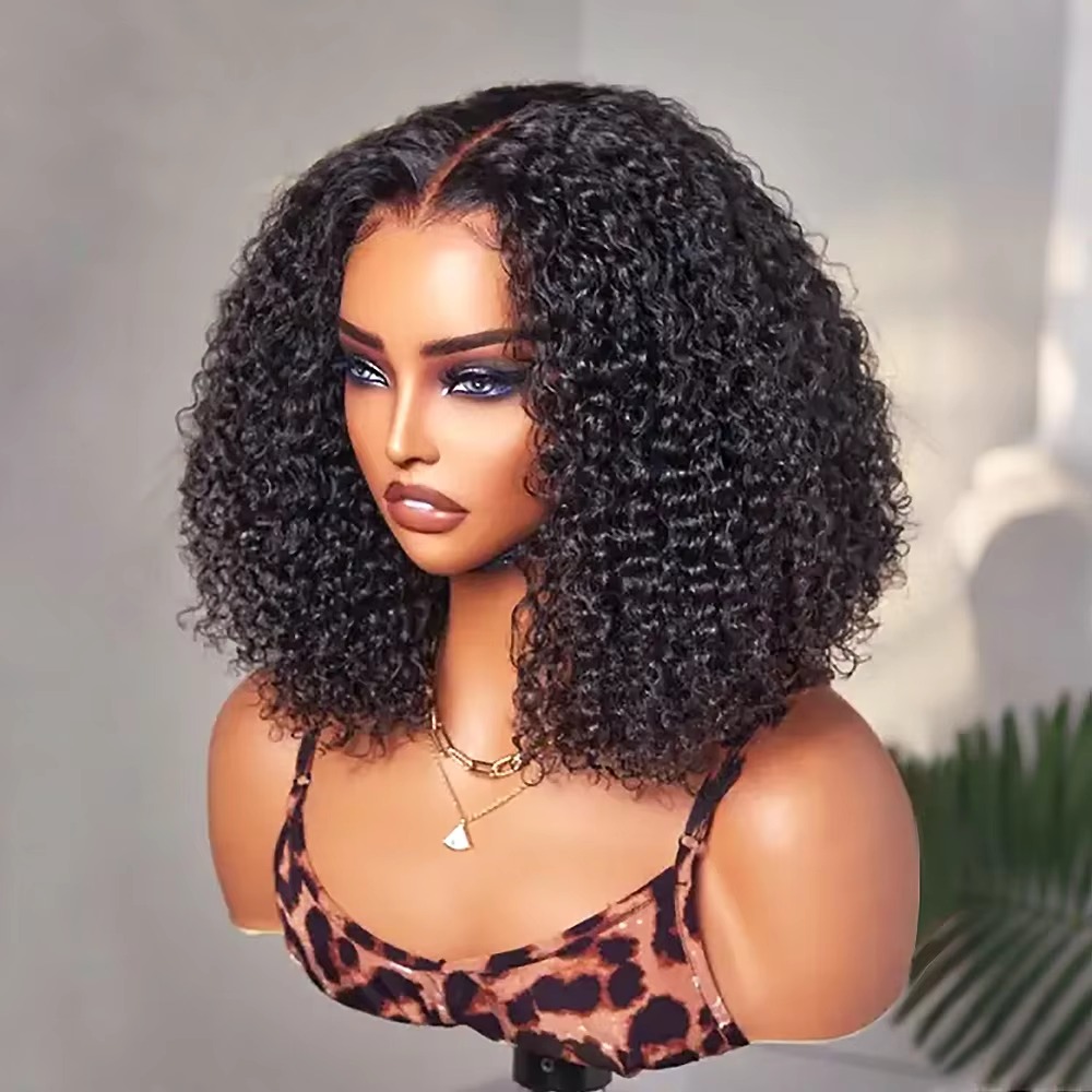 8-16 Inch Bob Curly Human Hair - đánh giá và giá Glueless Wear And Go Human Hair Wig