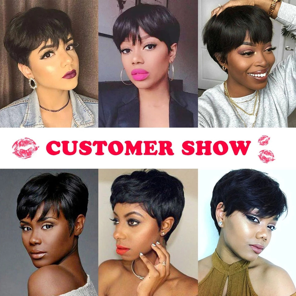 Short Pixie Cut Wig Human Hair - đánh giá và giá Short Pixie Cut Wig Human Hair Cheap